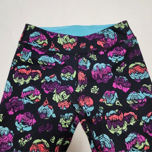 Ivivva Colorful Rose Floral Printed Luon Leggings - Picture 3 of 4